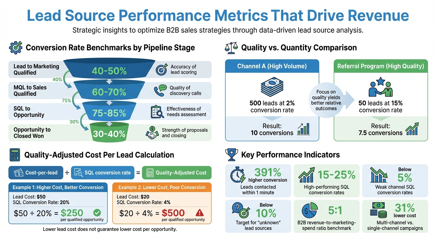 Lead Source Tracking Metrics: Conversion Rates and Performance Benchmarks