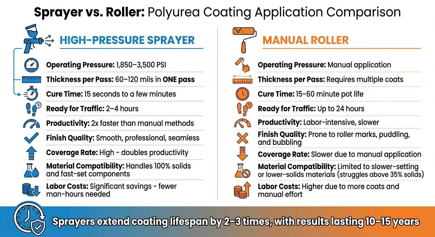Sprayer vs Roller Comparison for Polyurea Coating Application