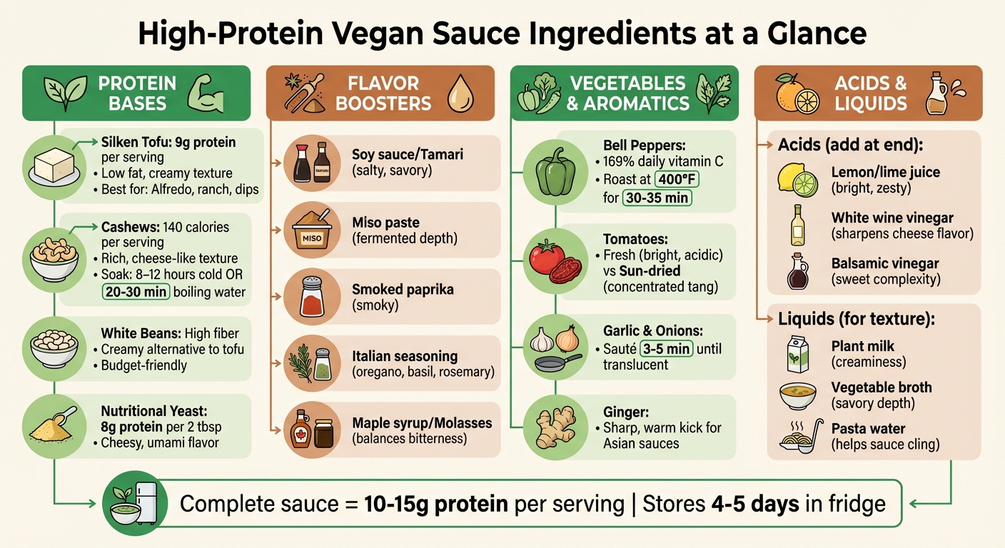 High-Protein Vegan Sauce Ingredients Comparison Chart