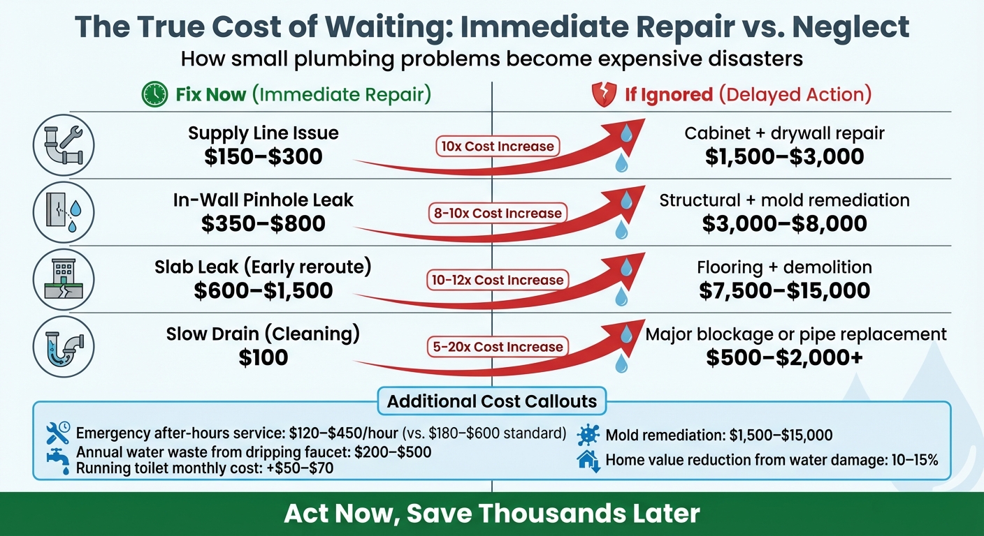 Cost Comparison: Immediate Plumbing Repairs vs Delayed Repairs