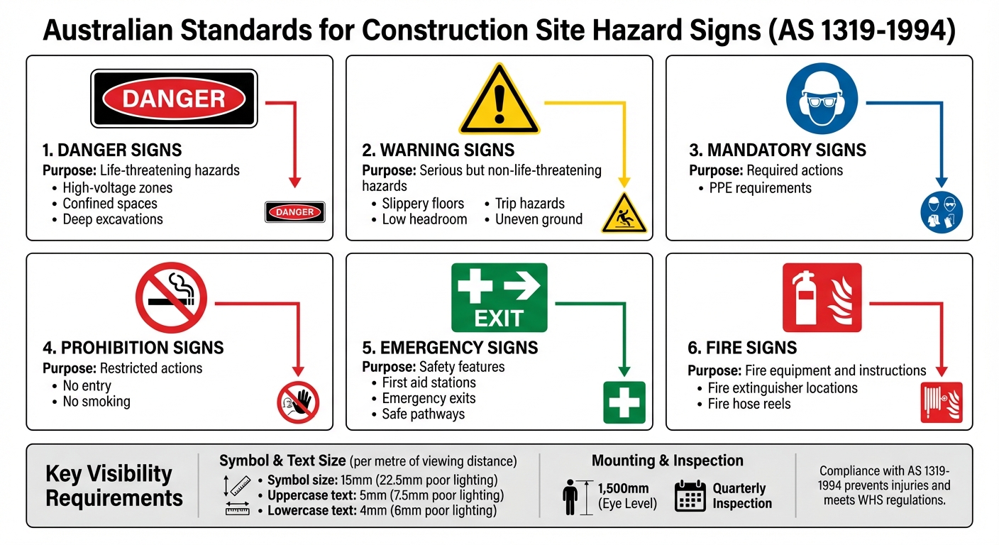 Australian AS 1319-1994 Hazard Sign Types and Specifications