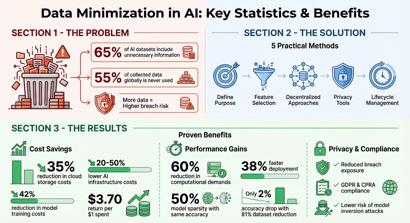 Data Minimization Benefits: Cost Savings and Performance Statistics for AI Models