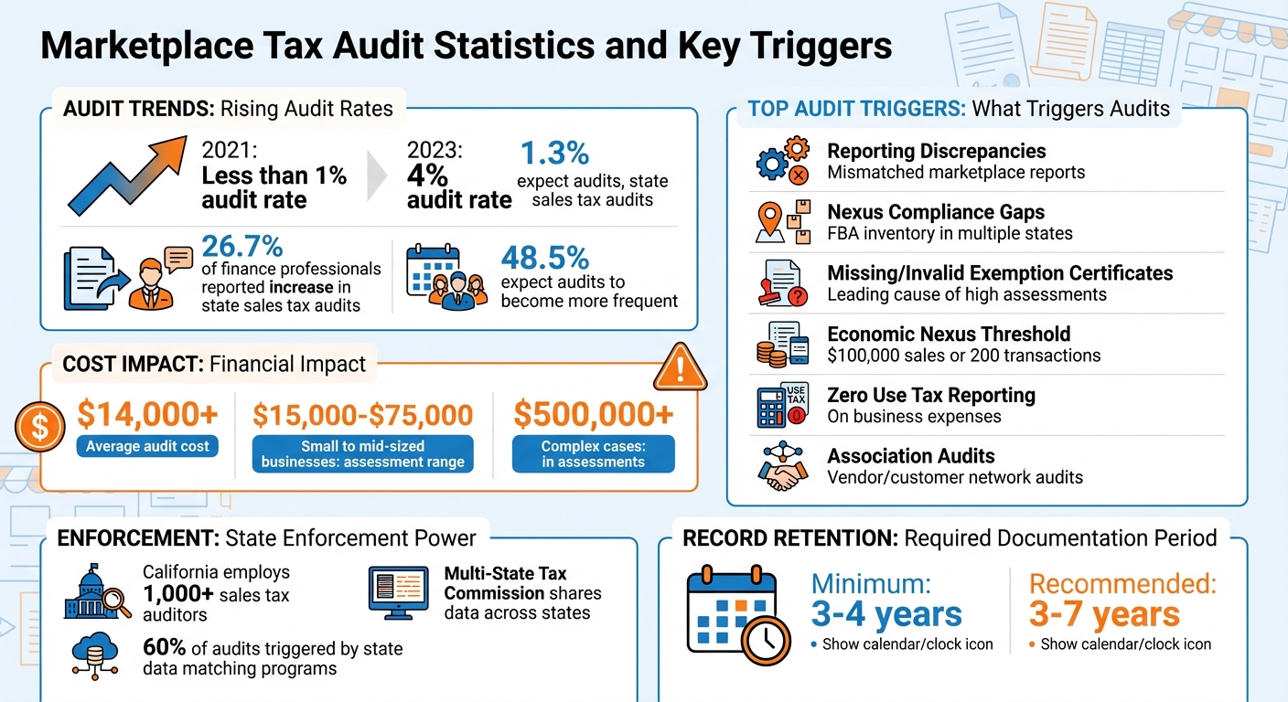 Marketplace Tax Audit Statistics and Key Triggers for Online Sellers
