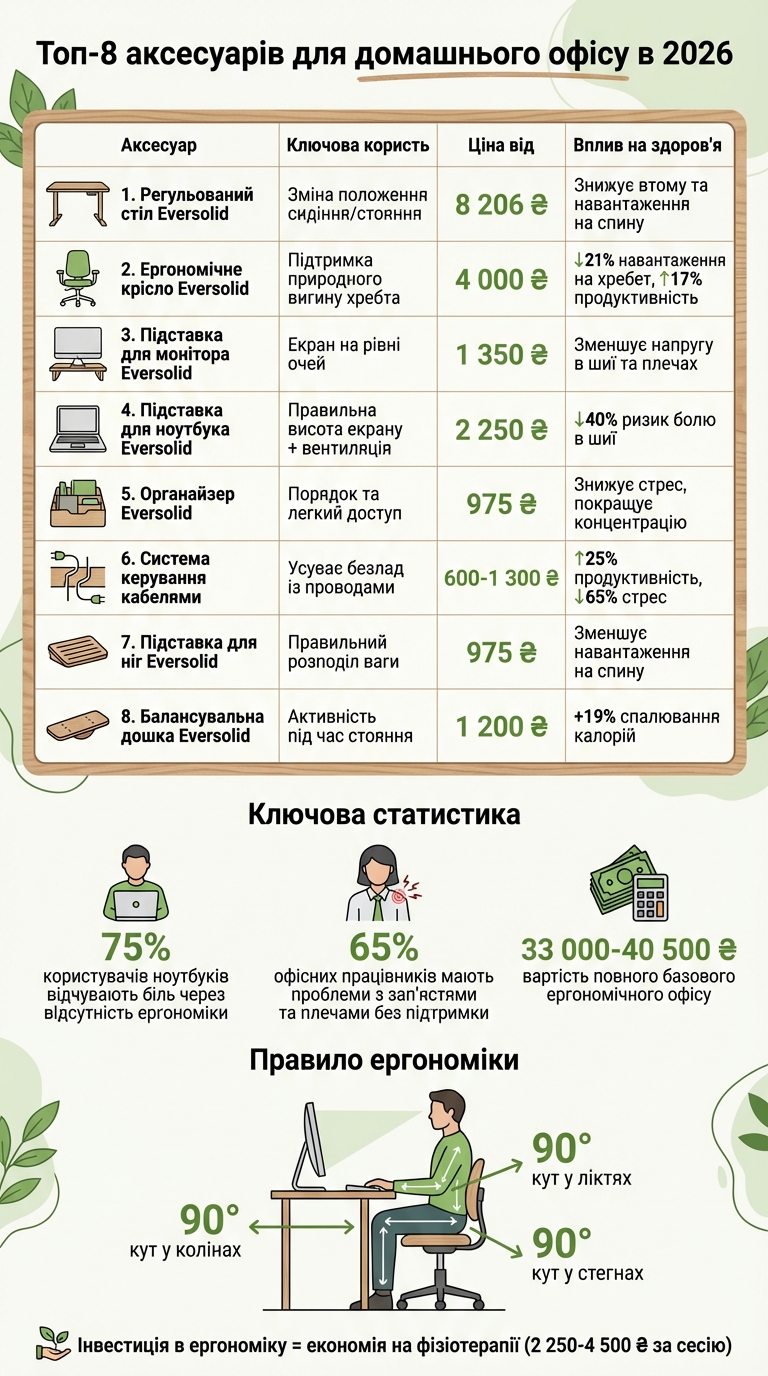 Порівняння 8 аксесуарів для домашнього офісу: характеристики та ціни