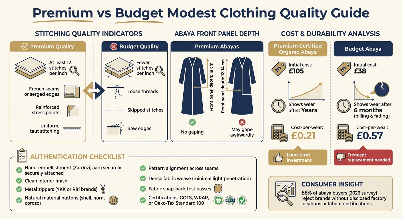 Premium vs Budget Modest Clothing: Quality Indicators and Cost Comparison