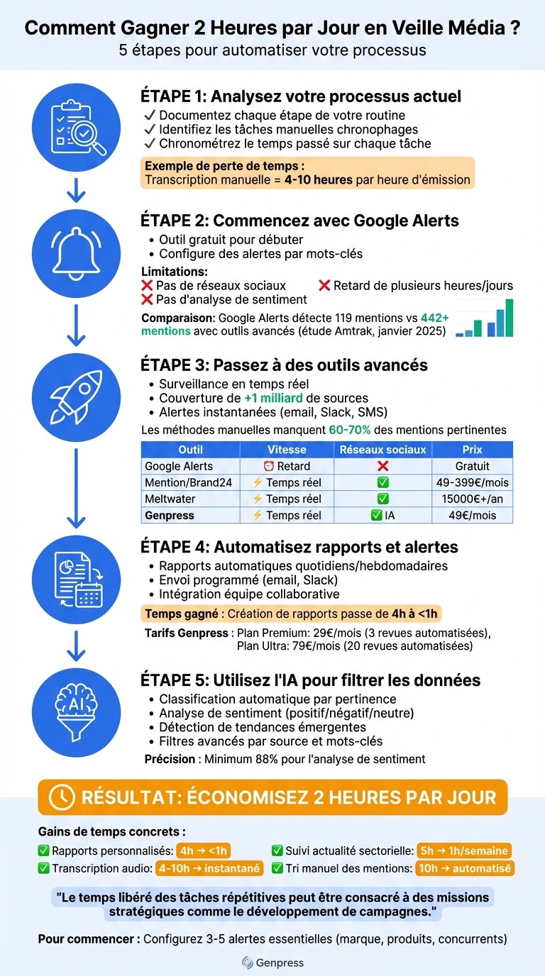 5 étapes pour automatiser votre veille média et gagner 2 heures par jour