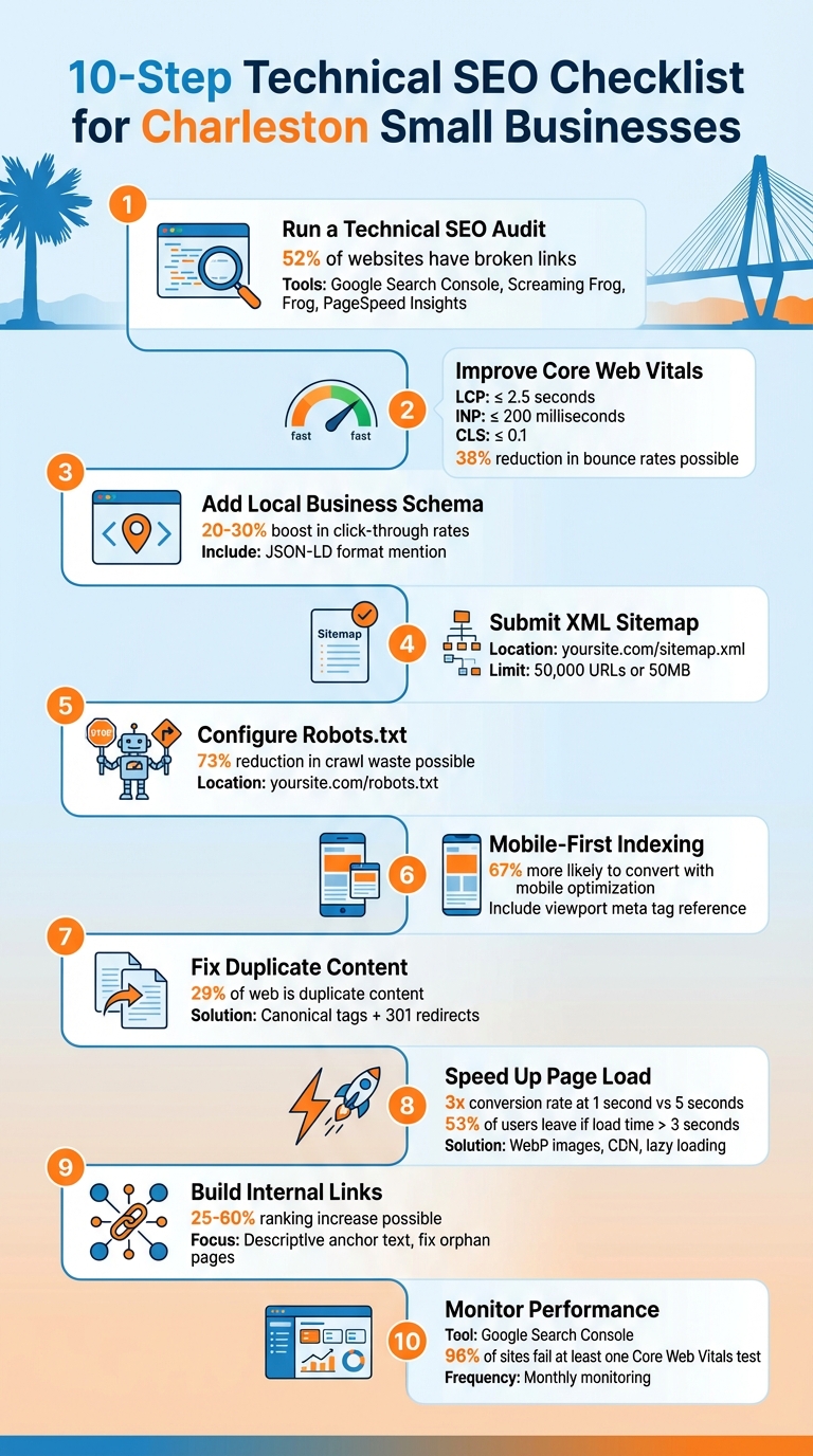 10-Step Technical SEO Checklist for Charleston Small Businesses