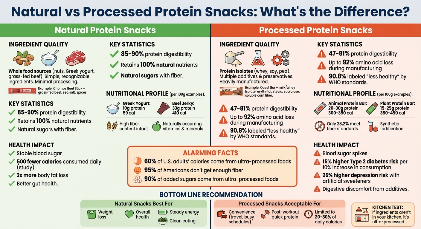 Natural vs Processed Protein Snacks Nutritional Comparison