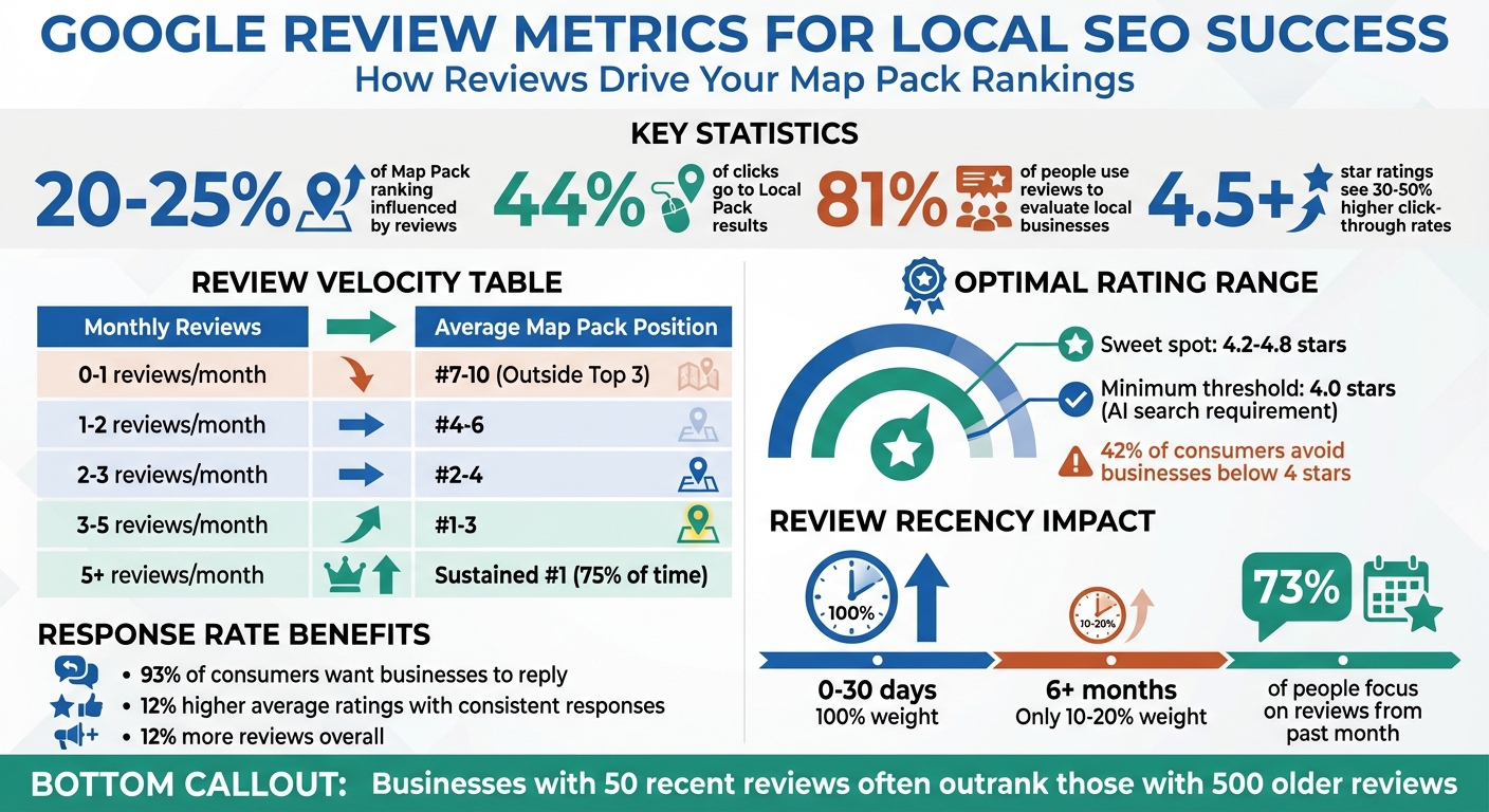 Google Review Metrics Impact on Local SEO Rankings