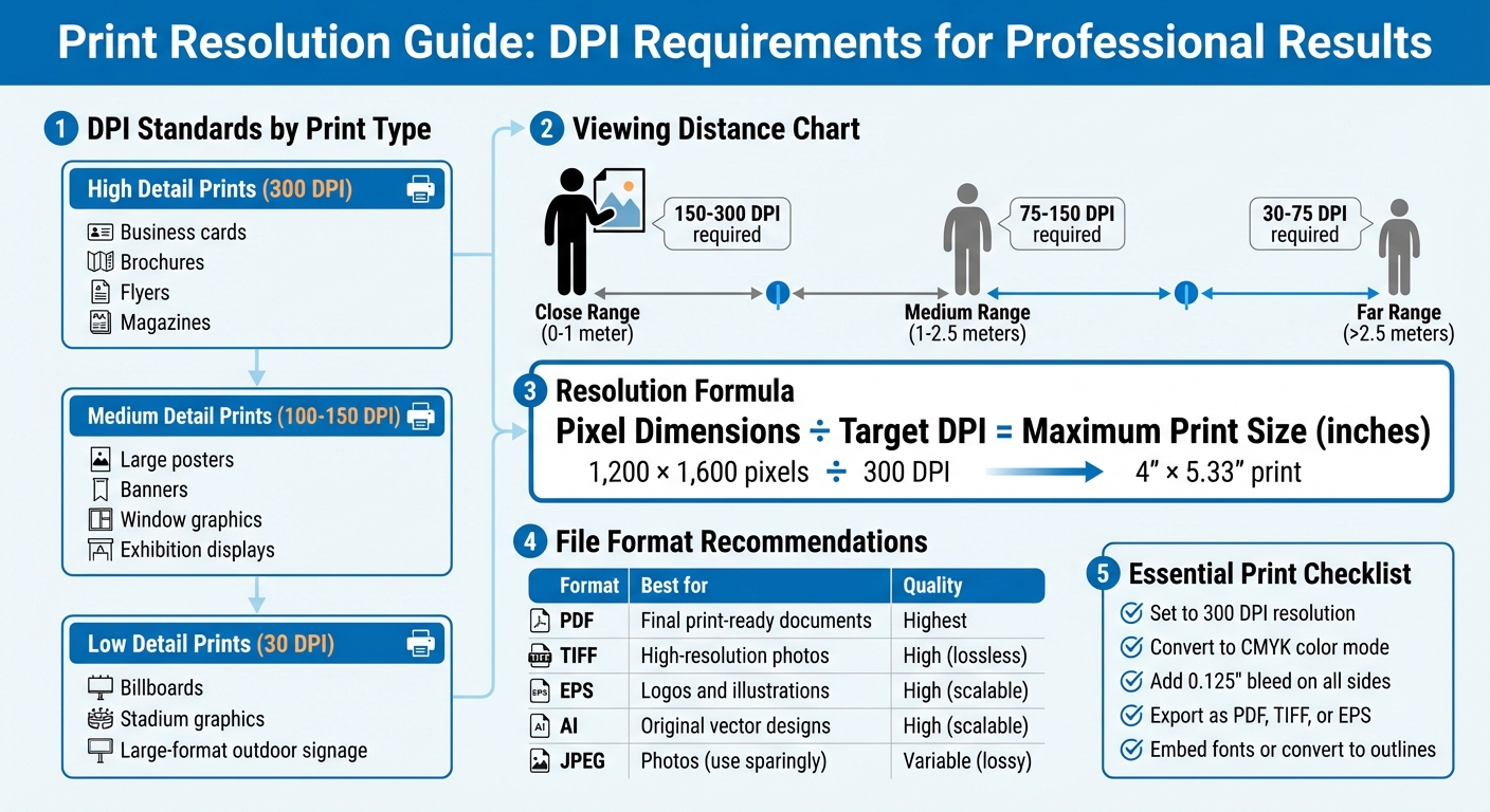 Print Resolution Guide: DPI Requirements by Viewing Distance and Application Type