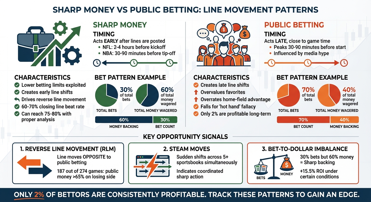 Sharp Money vs Public Betting: Line Movement Patterns in Sports Betting