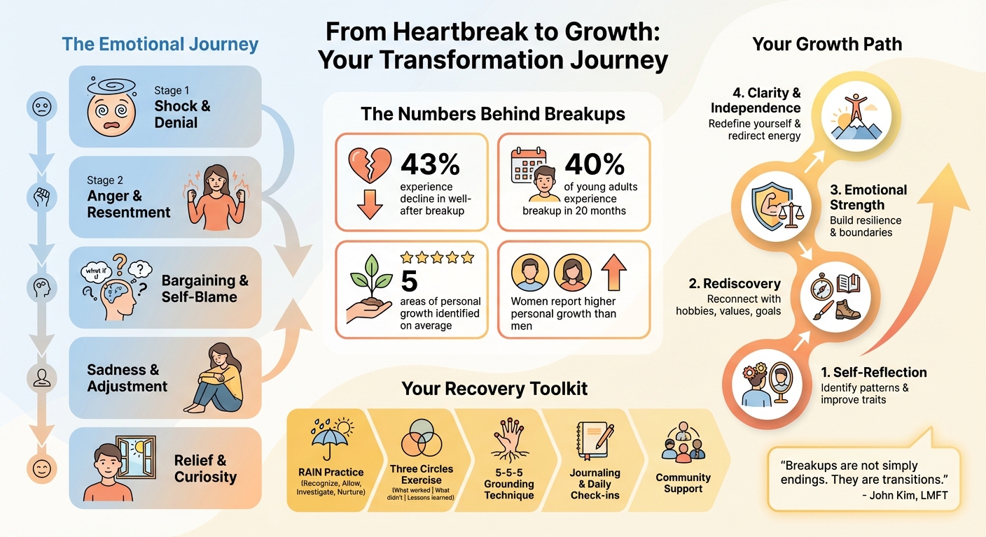 The Journey from Breakup to Personal Growth: Key Stages and Outcomes
