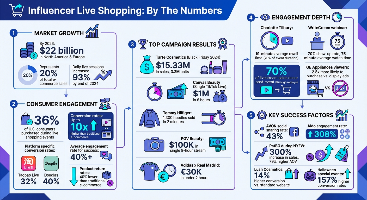 Influencer Live Shopping Statistics and Performance Metrics 2024
