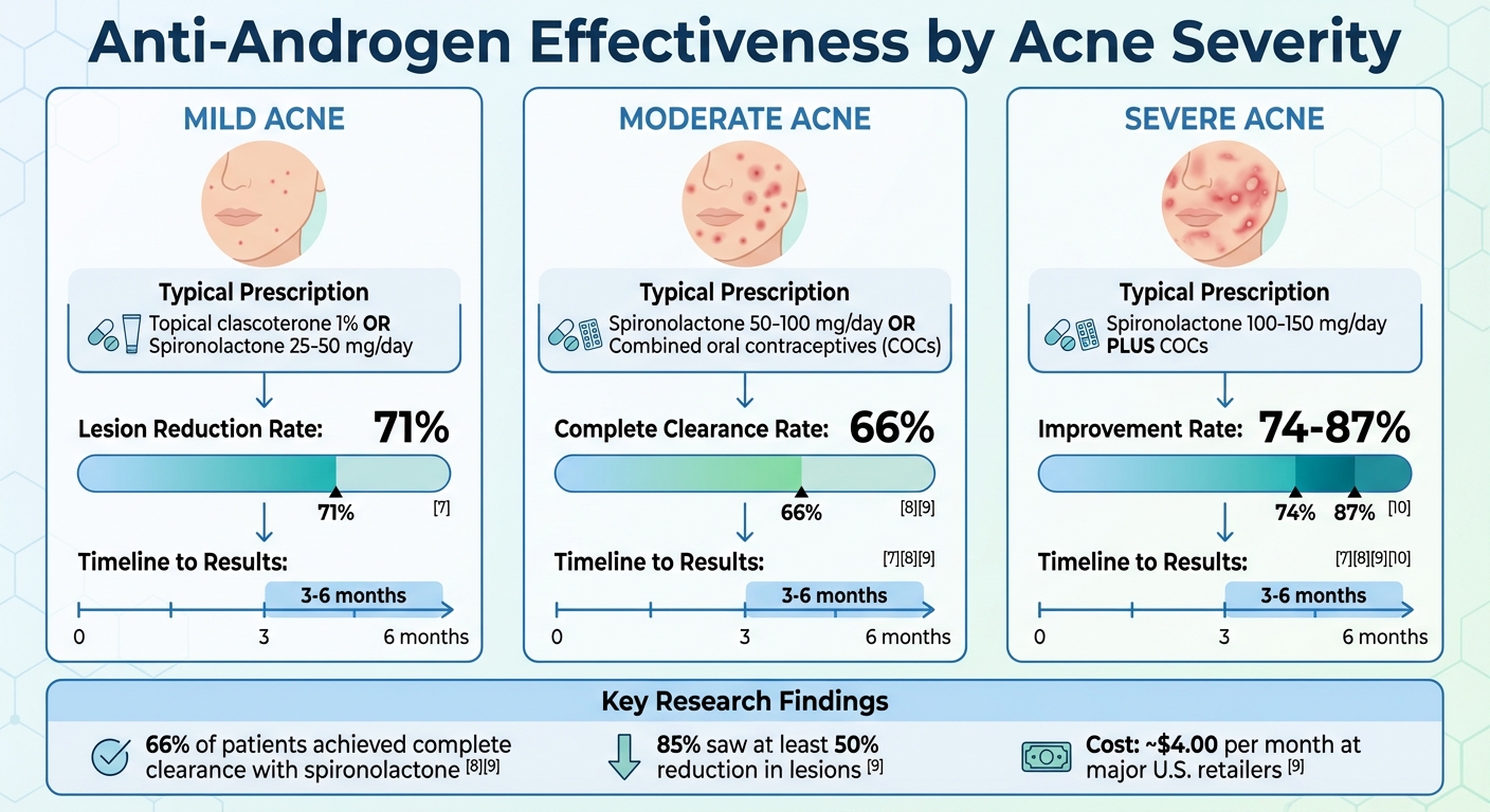 Anti-Androgen Effectiveness by Acne Severity: Treatment Options and Results