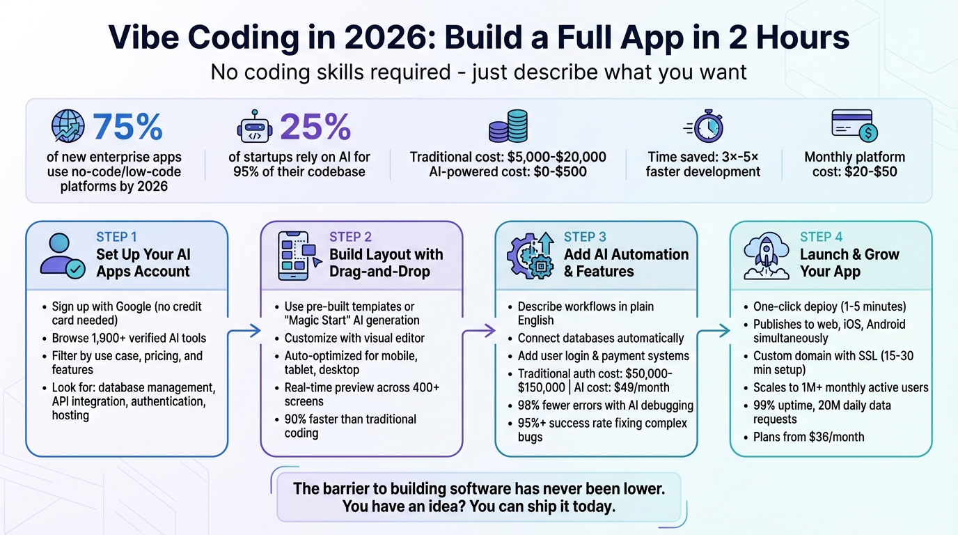 4-Step Vibe Coding Process: Build Apps Without Code in 2 Hours