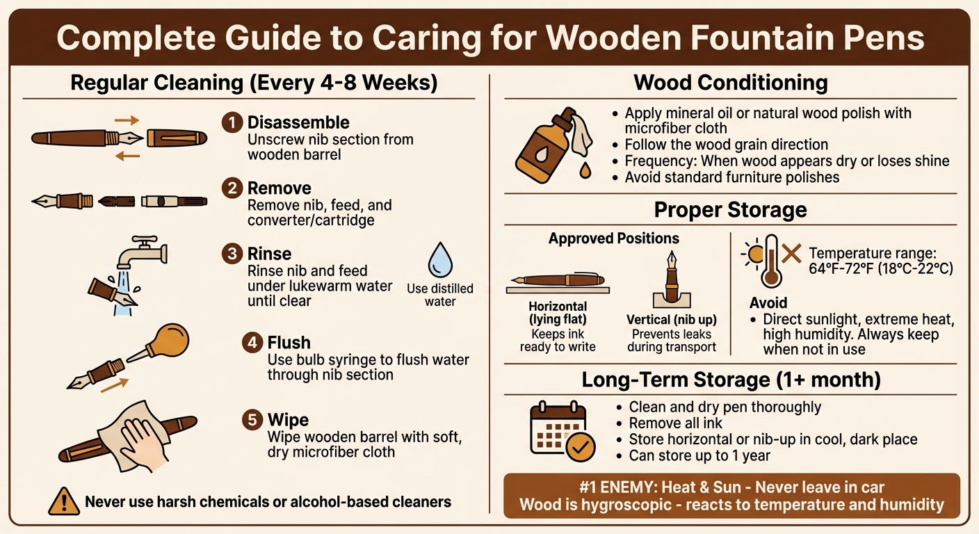 Complete Guide to Wooden Fountain Pen Care and Maintenance