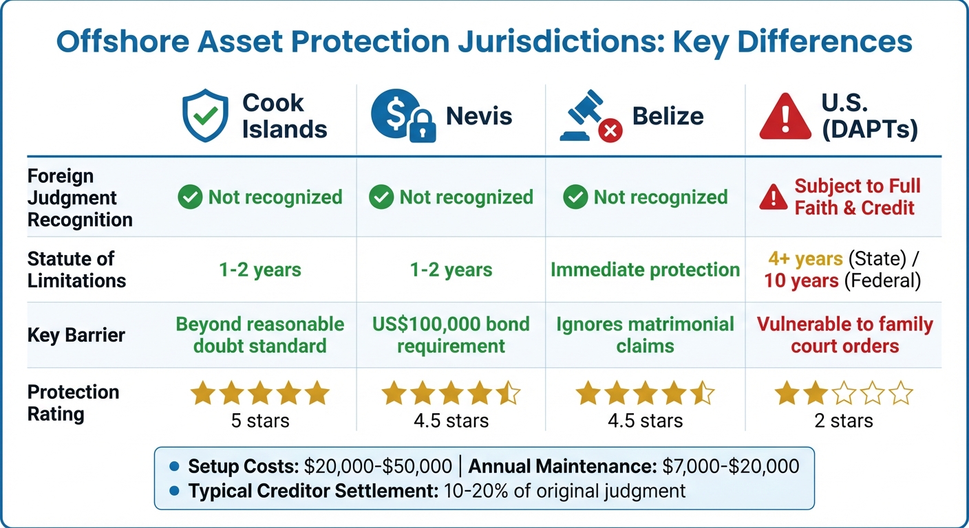 Offshore Asset Protection Jurisdictions Comparison for Divorce