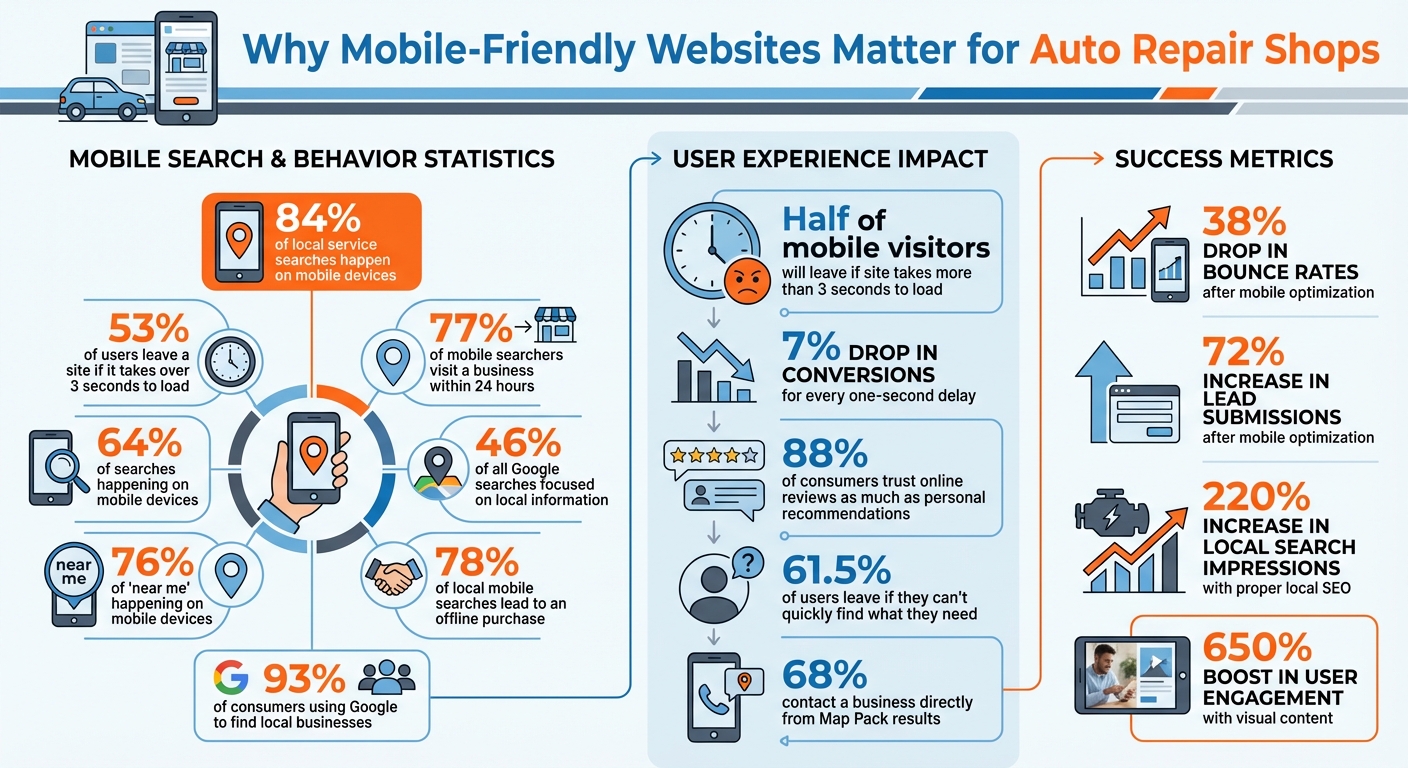Mobile Website Statistics for Auto Repair Shops