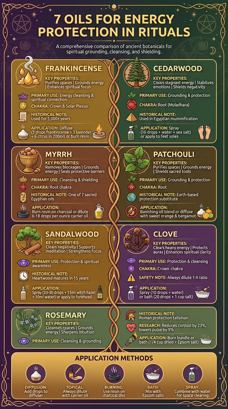 7 Essential Oils for Energy Protection: Properties and Ritual Uses