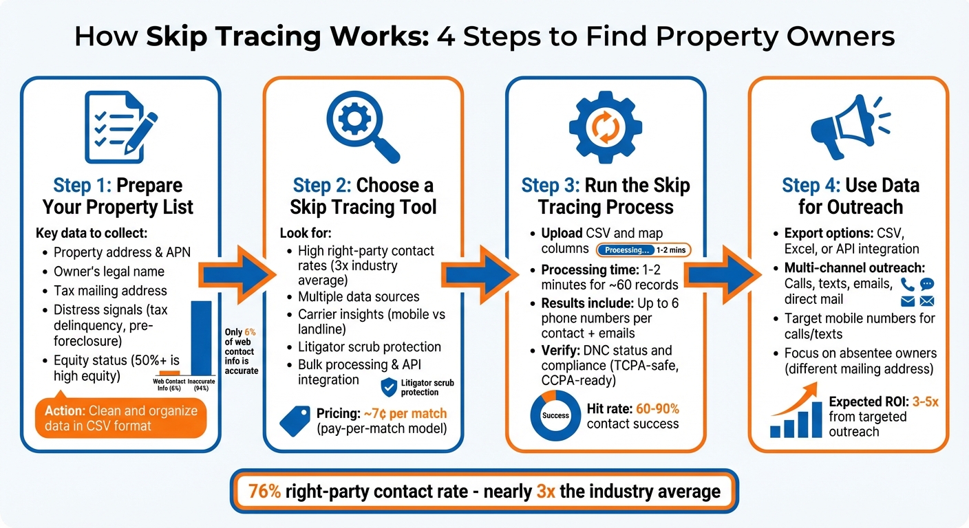4-Step Skip Tracing Process for Real Estate Lead Generation