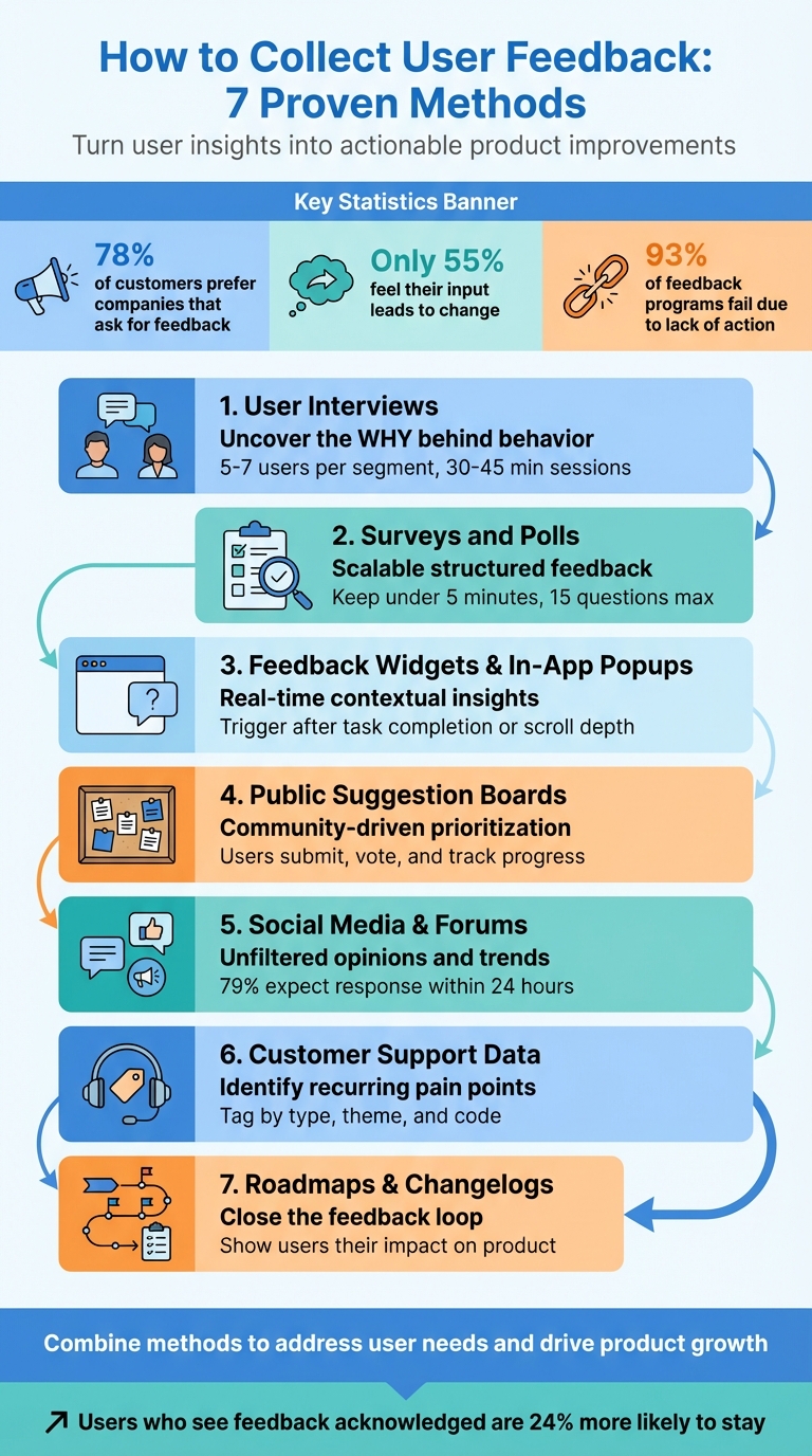 7 Proven Methods to Collect User Feedback for Product Development