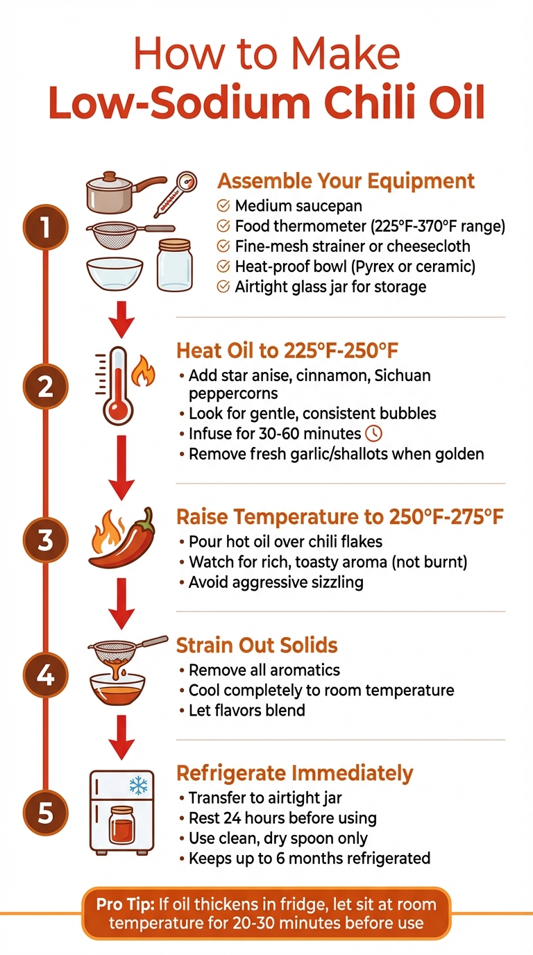 Step-by-Step Guide to Making Low-Sodium Chili Oil at Home