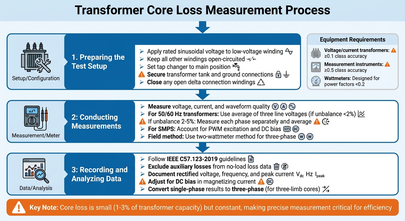 Step-by-Step Process for Measuring Transformer Core Loss