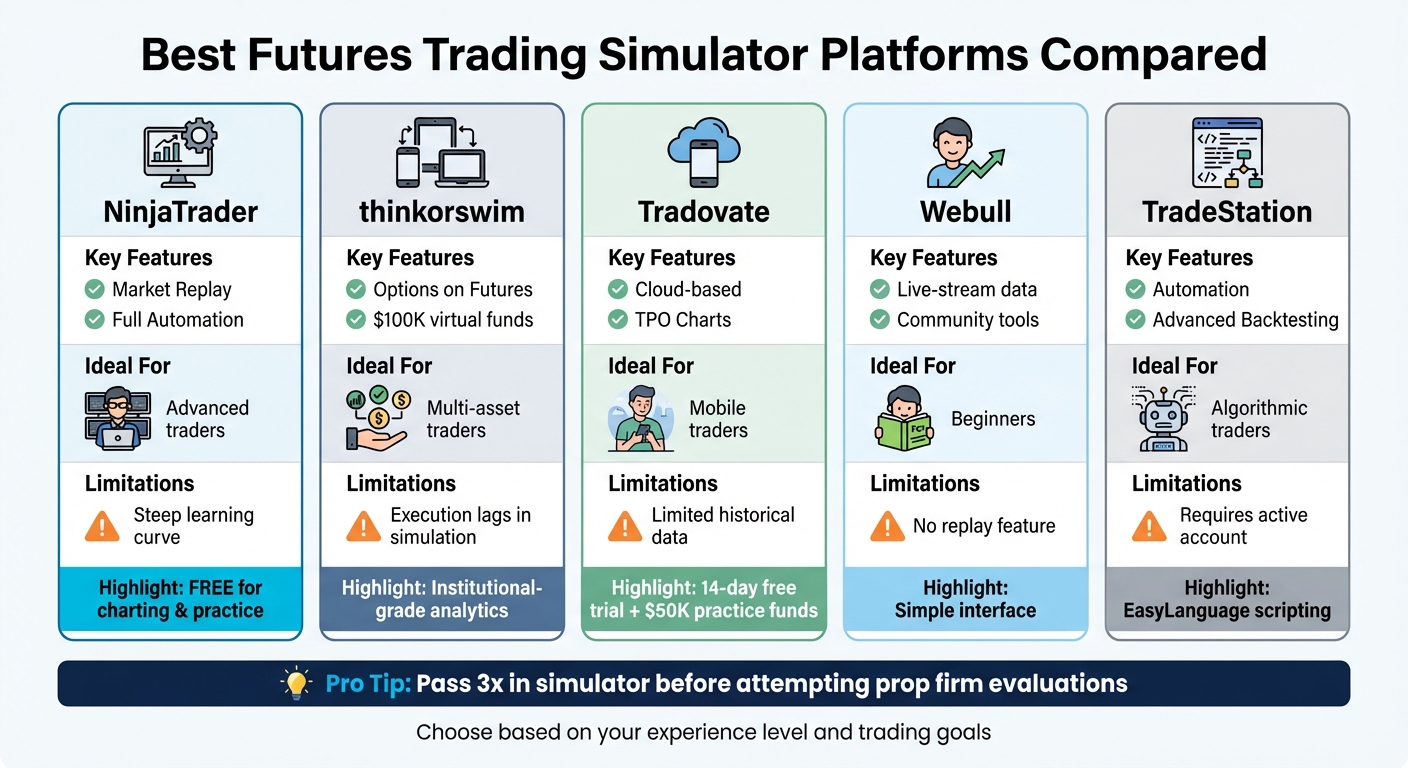 Futures Trading Simulator Platform Comparison Chart