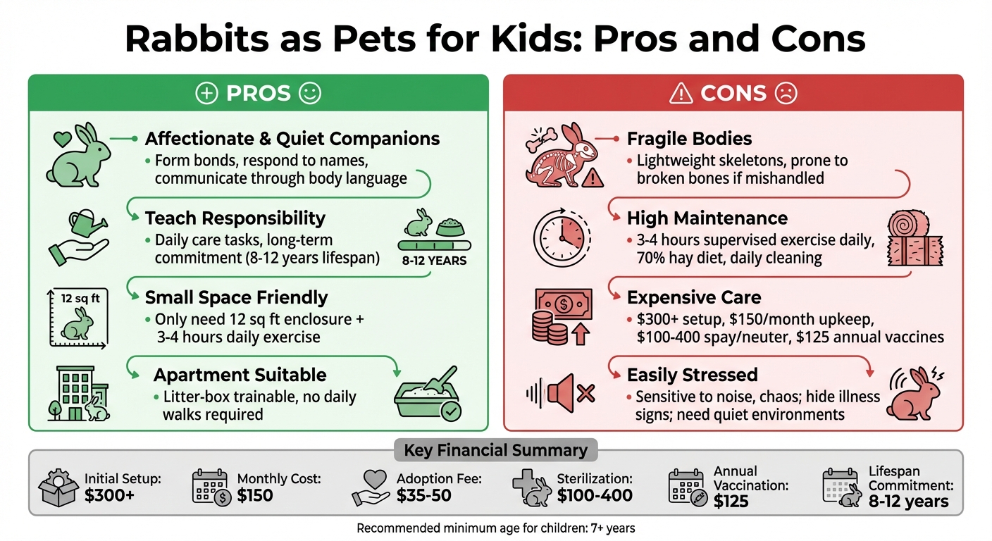 Pros and Cons of Rabbits as Pets for Kids