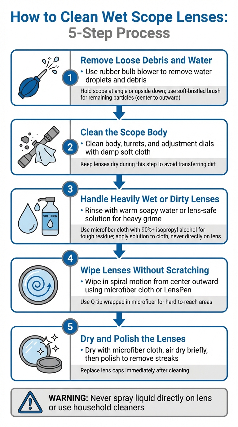 5-Step Process for Cleaning Wet Rifle Scope Lenses Safely