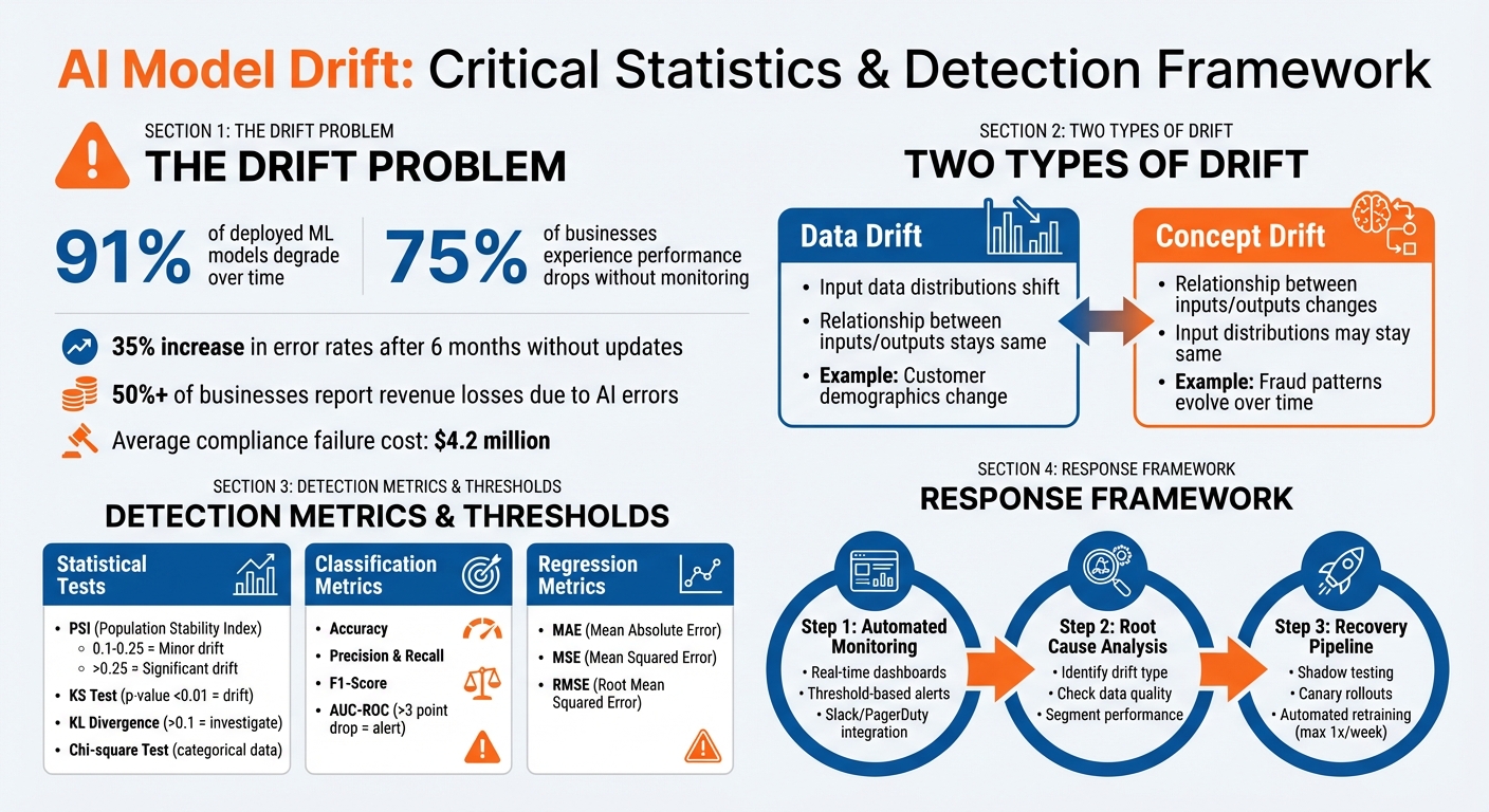 AI Model Drift Statistics and Key Metrics for Enterprise Detection
