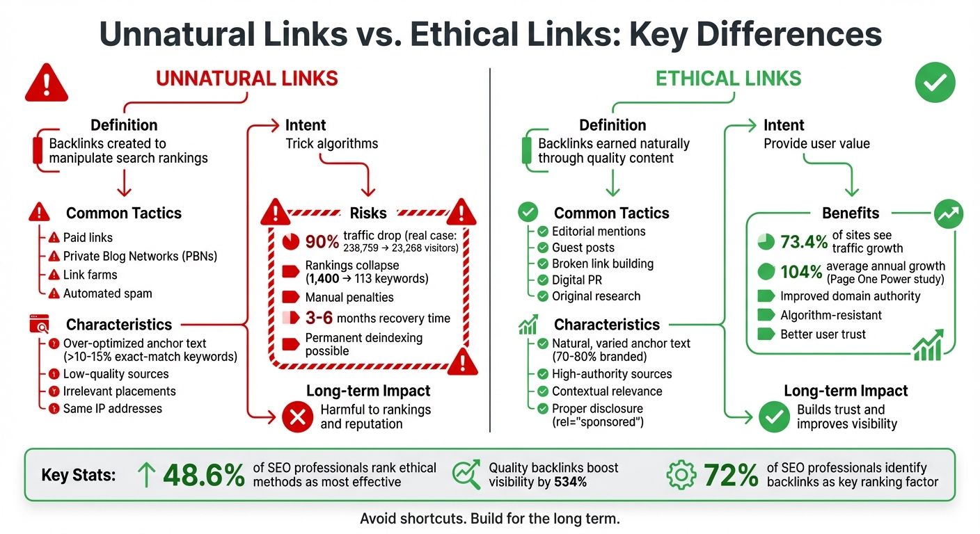 Unnatural vs Ethical Links: SEO Impact Comparison
