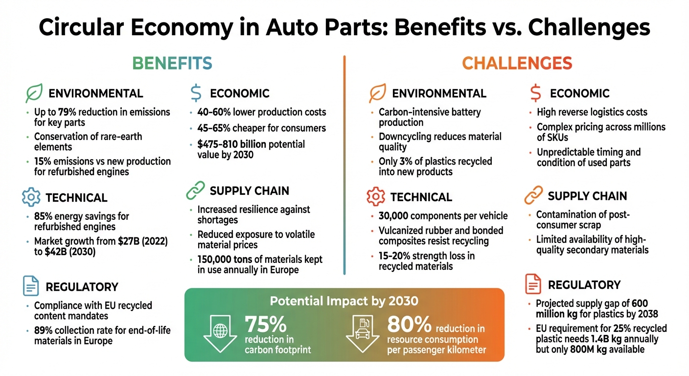 Circular Economy in Auto Parts: Benefits vs Challenges Comparison