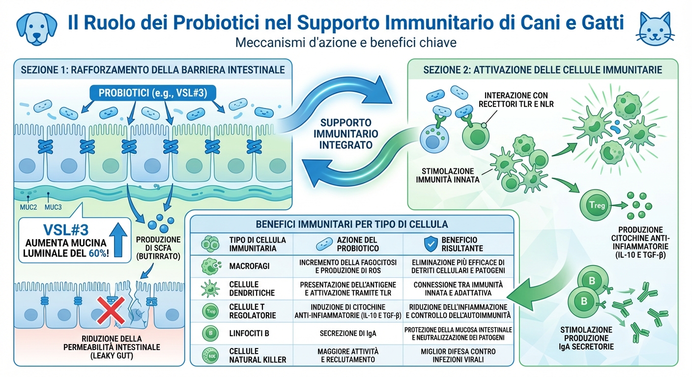 Come i probiotici supportano il sistema immunitario degli animali domestici