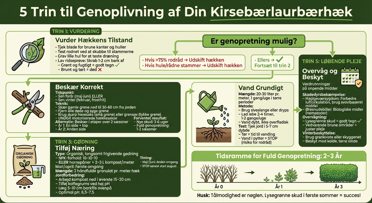 Trin-for-trin guide til genoplivning af kirsebærlaurbærhæk