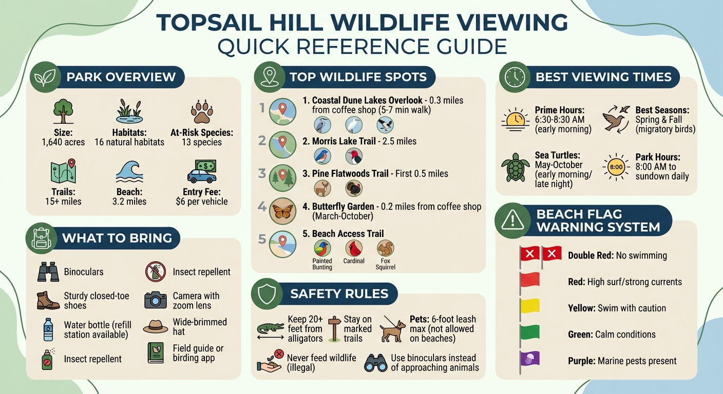 Essential Wildlife Viewing Guide for Topsail Hill Preserve State Park