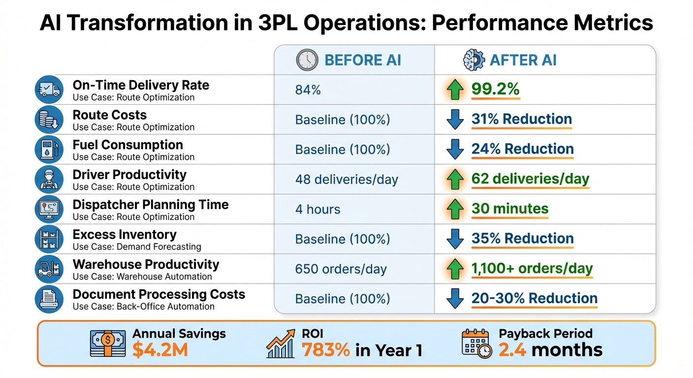 AI Impact on 3PL Operations: Before and After Performance Metrics