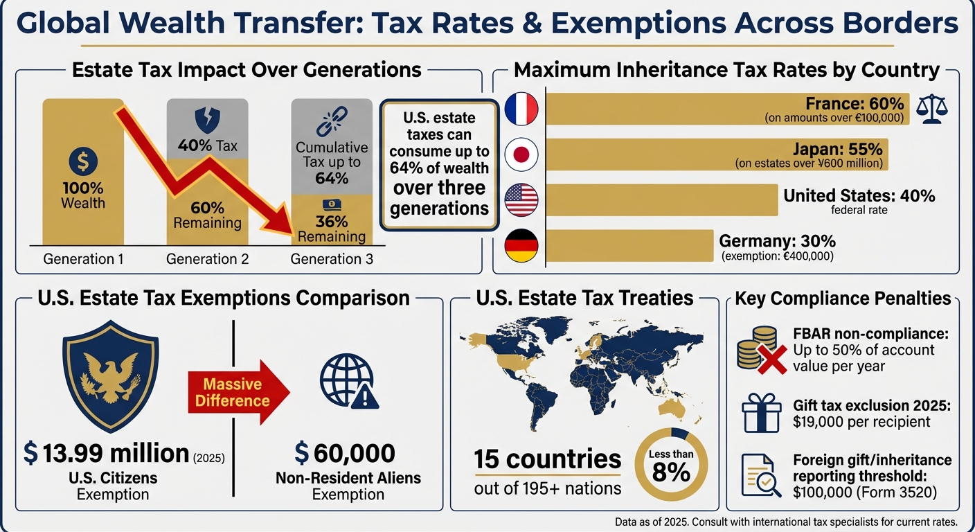 International Inheritance Tax Rates and Estate Tax Exemptions by Country