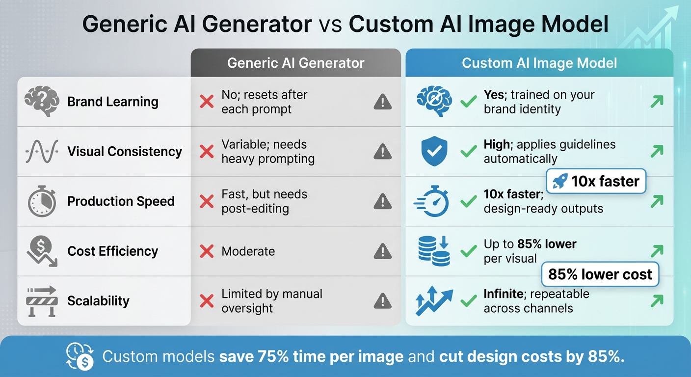 Generic vs Custom AI Image Generators: Brand Consistency Comparison