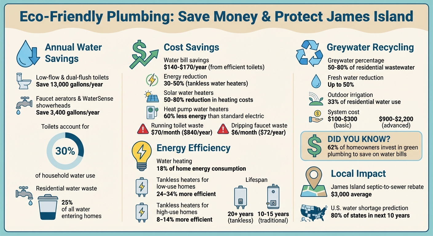 Eco-Friendly Plumbing Cost Savings and Water Conservation Statistics for James Island Homes