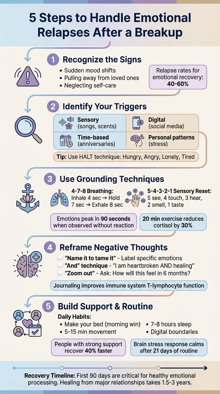 5-Step Guide to Managing Emotional Relapses After a Breakup