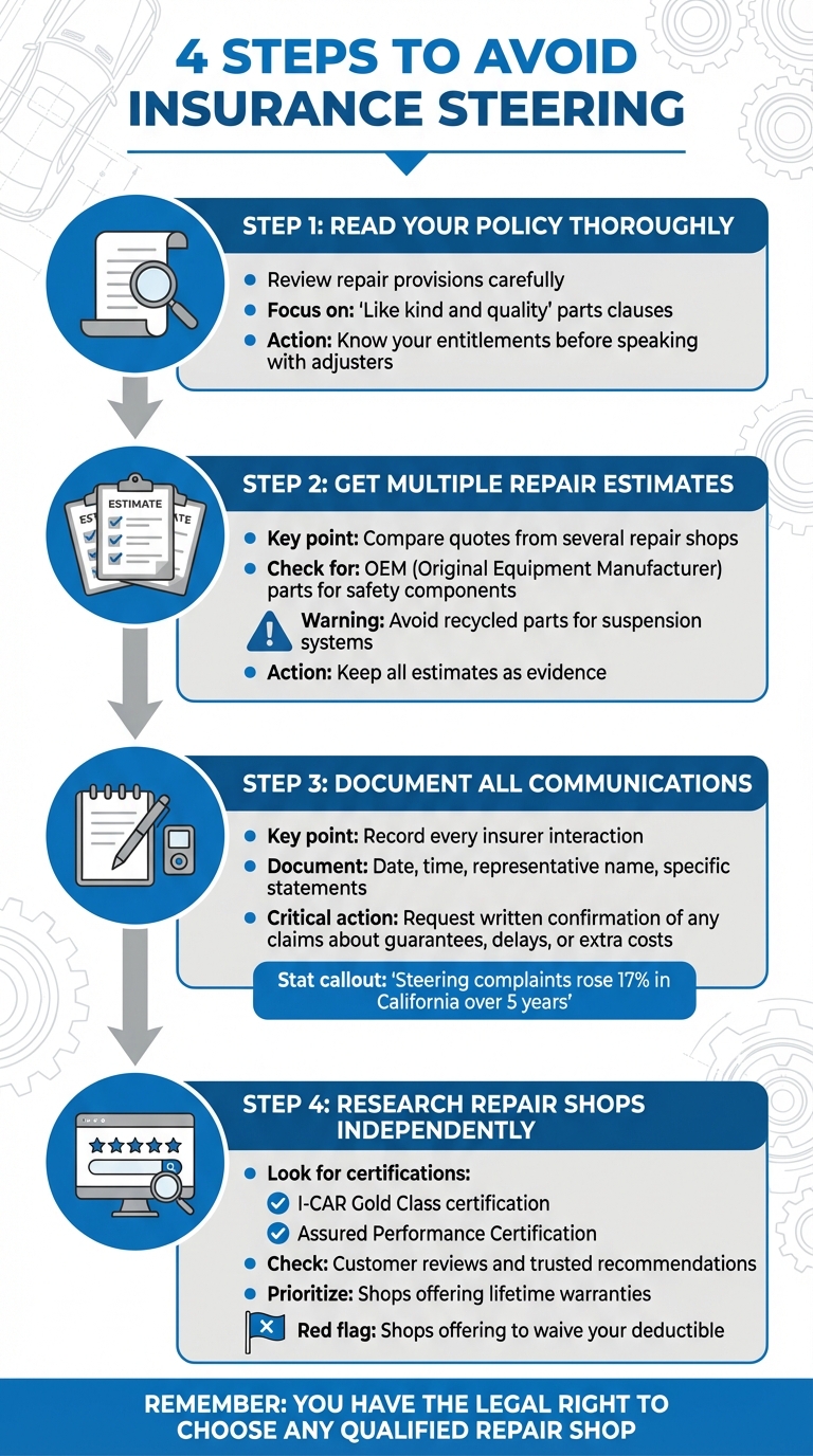 4-Step Guide to Avoiding Insurance Steering Tactics