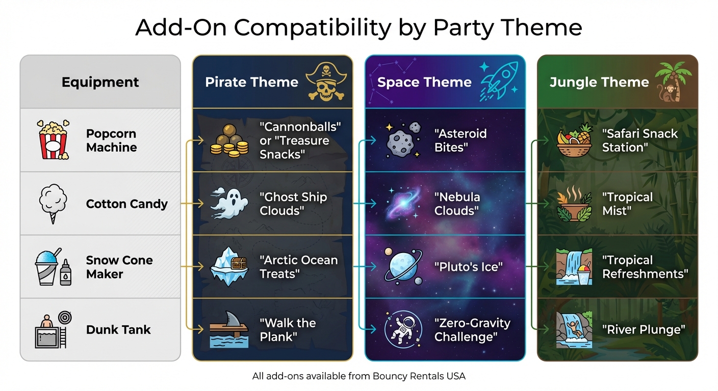 Party Theme Add-On Compatibility Guide for Obstacle Courses