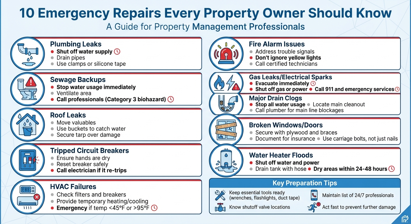 Emergency property repairs every owner should know how to handle