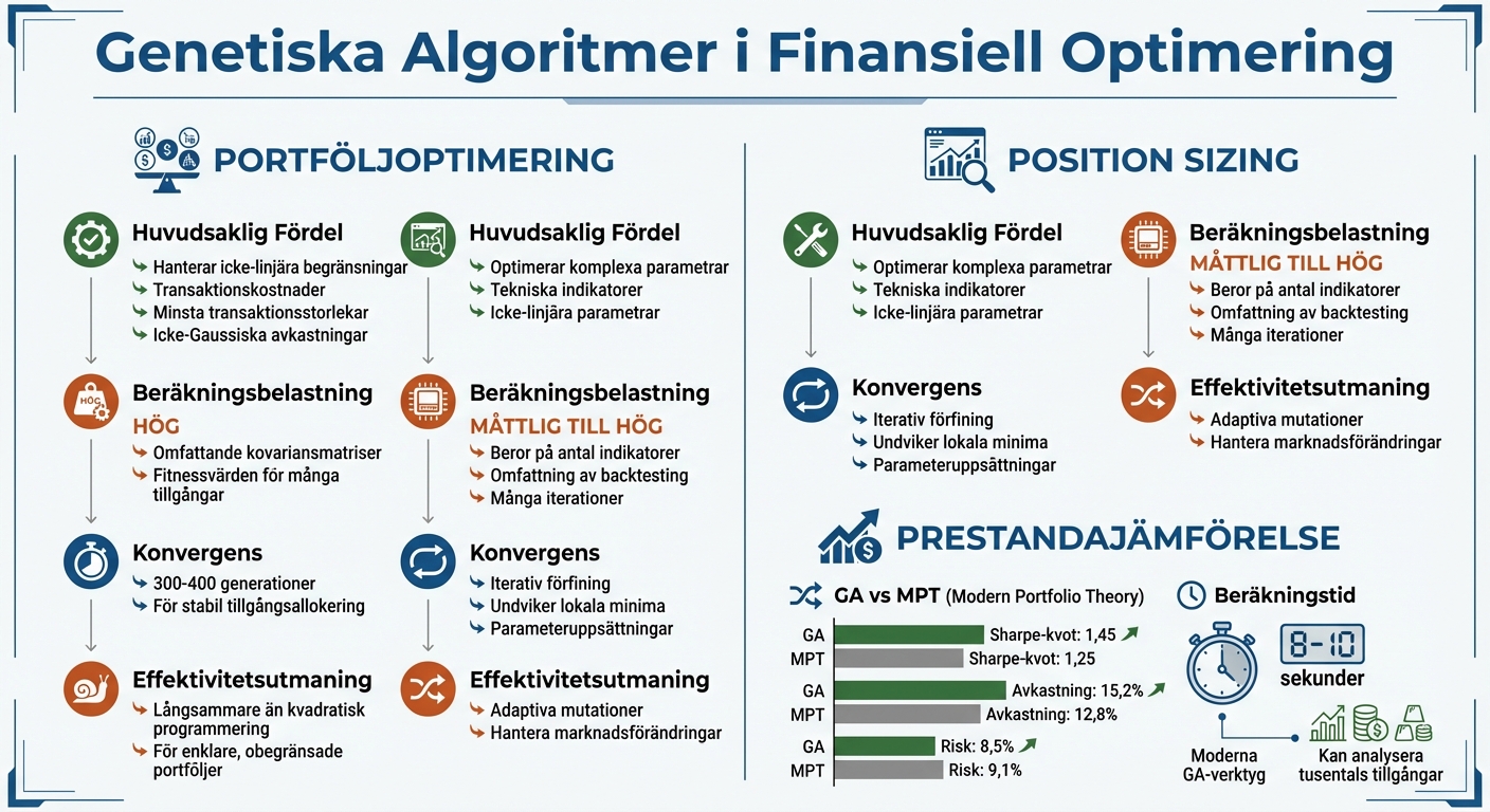 Genetiska Algoritmer: Portföljoptimering vs Position Sizing - Jämförelse av Fördelar och Utmaningar