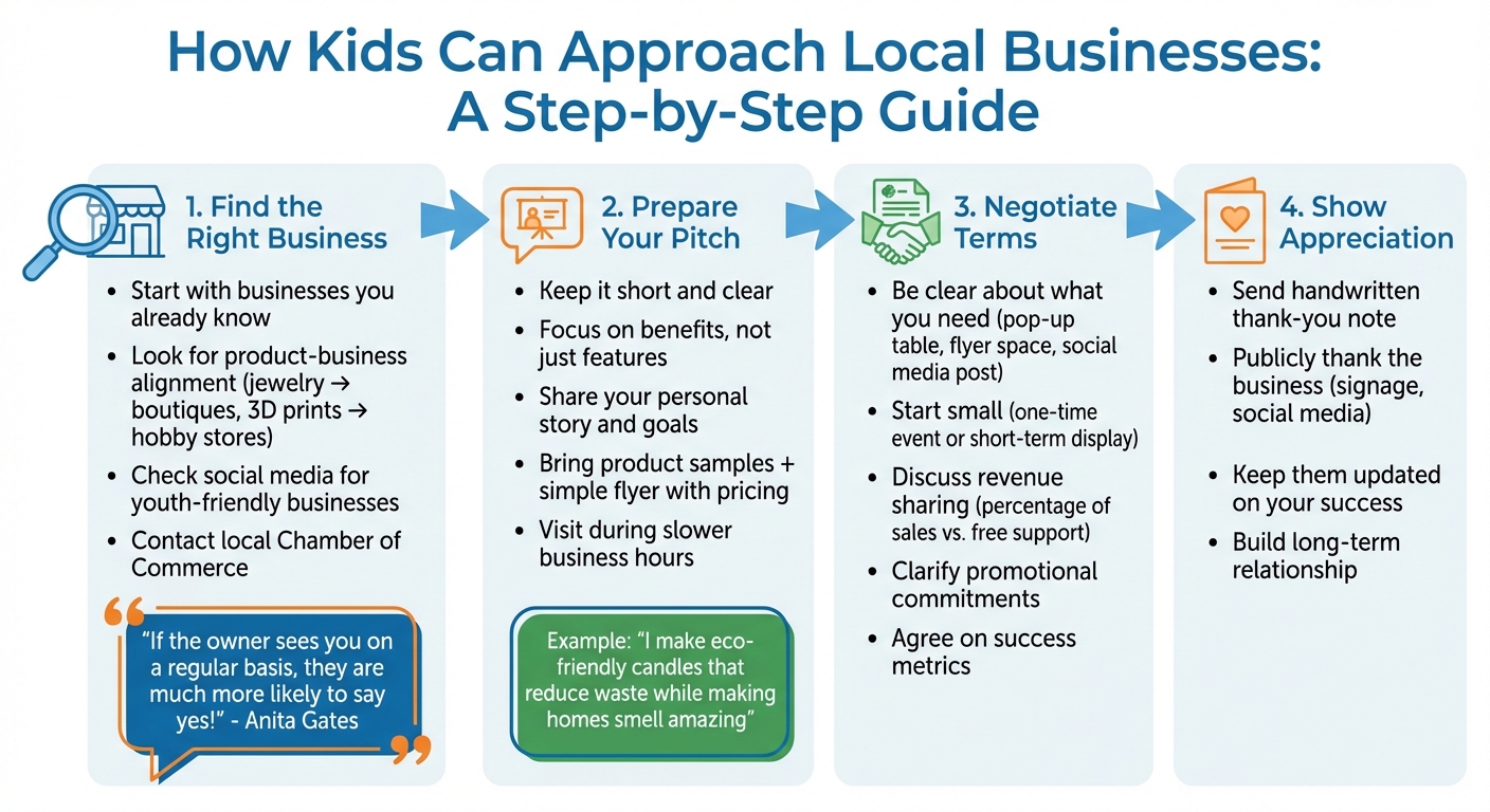 4-Step Guide for Kids to Partner with Local Businesses