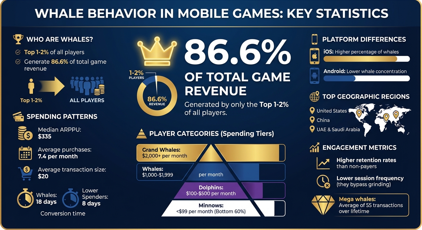Whale Player Statistics and Revenue Impact in Mobile Games