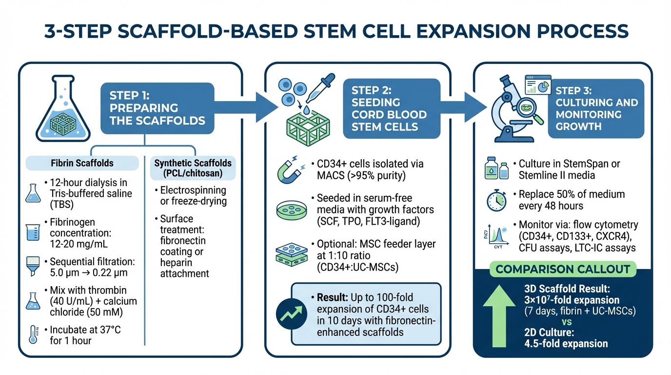 3-Step Scaffold-Based Stem Cell Expansion Process