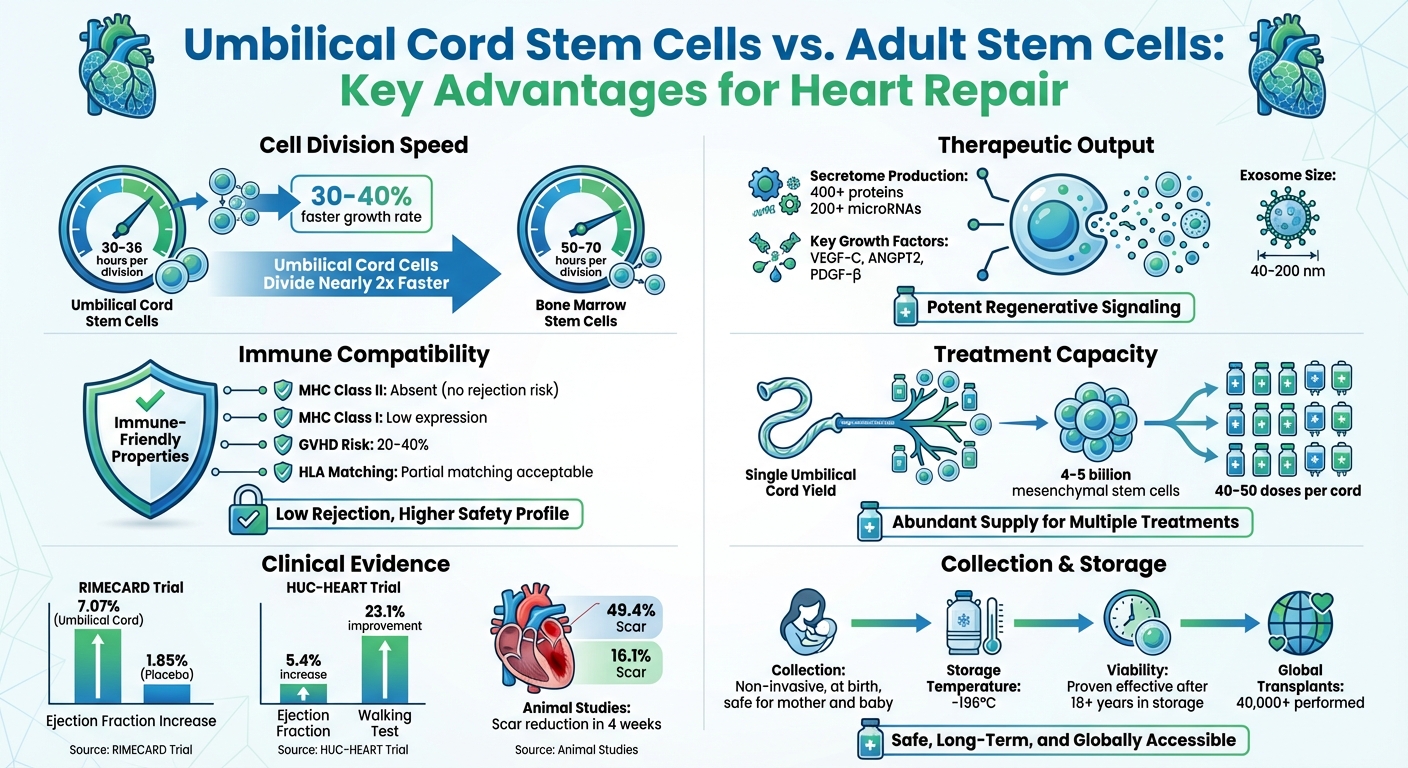 Umbilical Cord Stem Cells vs Adult Stem Cells for Heart Repair
