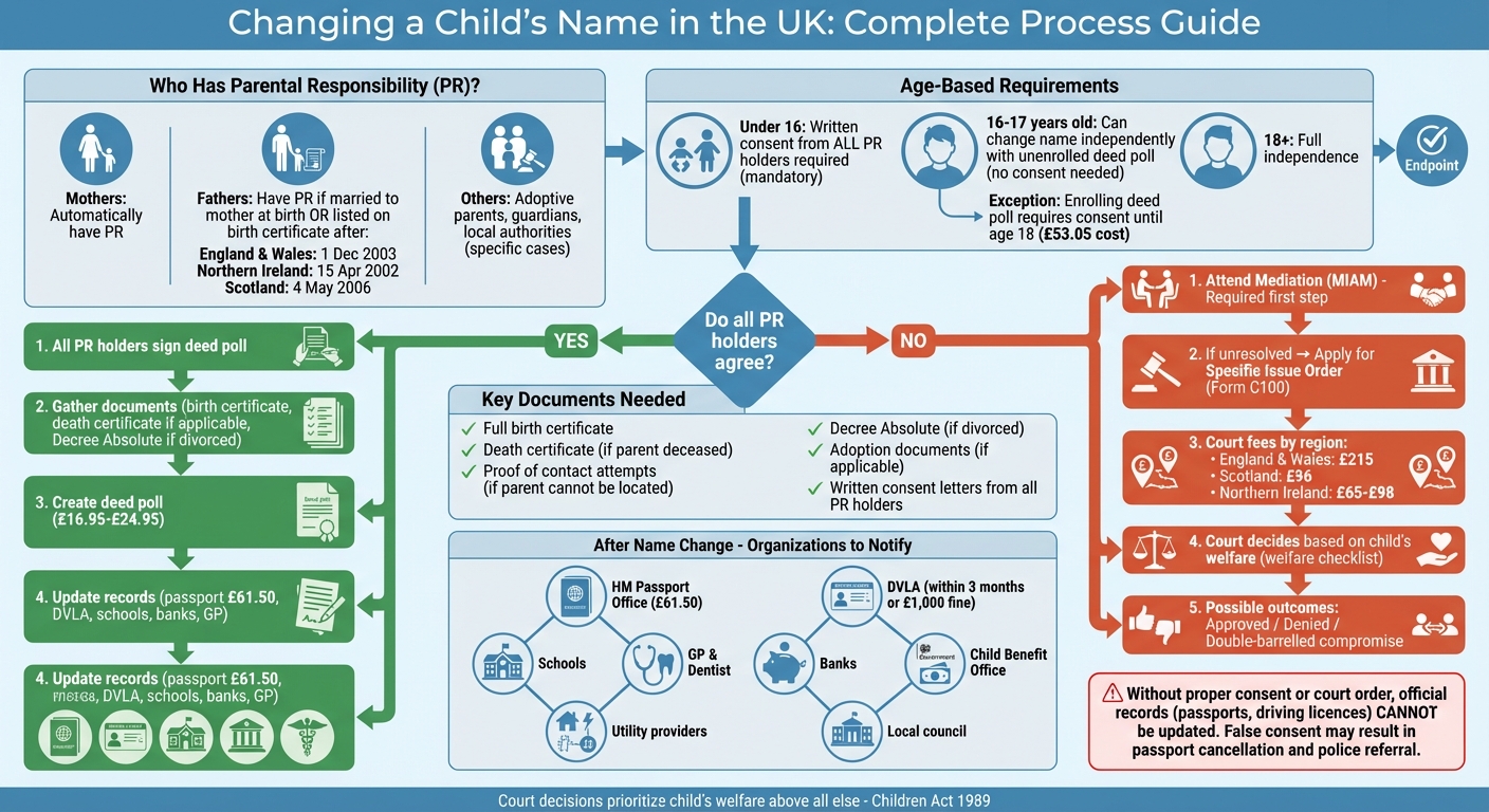 UK Child Name Change Process: Steps, Requirements and Costs